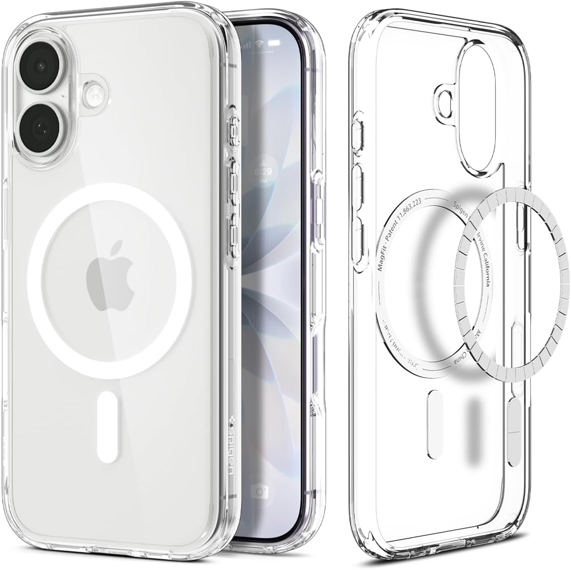 Spigen Funda para iPhone 17, Ultra Hybrid MagFit Compatible con MagSafe [Tecnología Dura Clear] - Blanco Claro